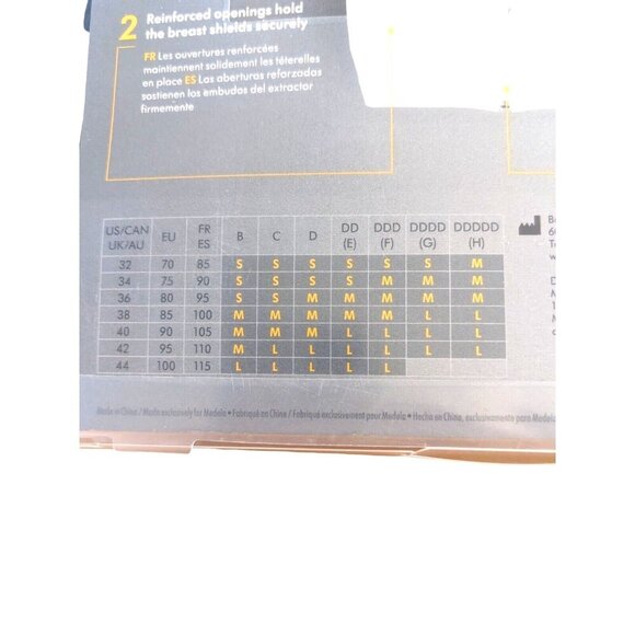 Medela Easy Expression Hands Free Pumping Bustier Size Large Black - Picture 5 of 6